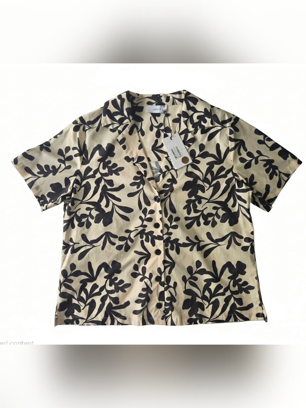 Greylin Aldo Vacation Shirt NWT Botanical 100% Cotton Button Up Medium